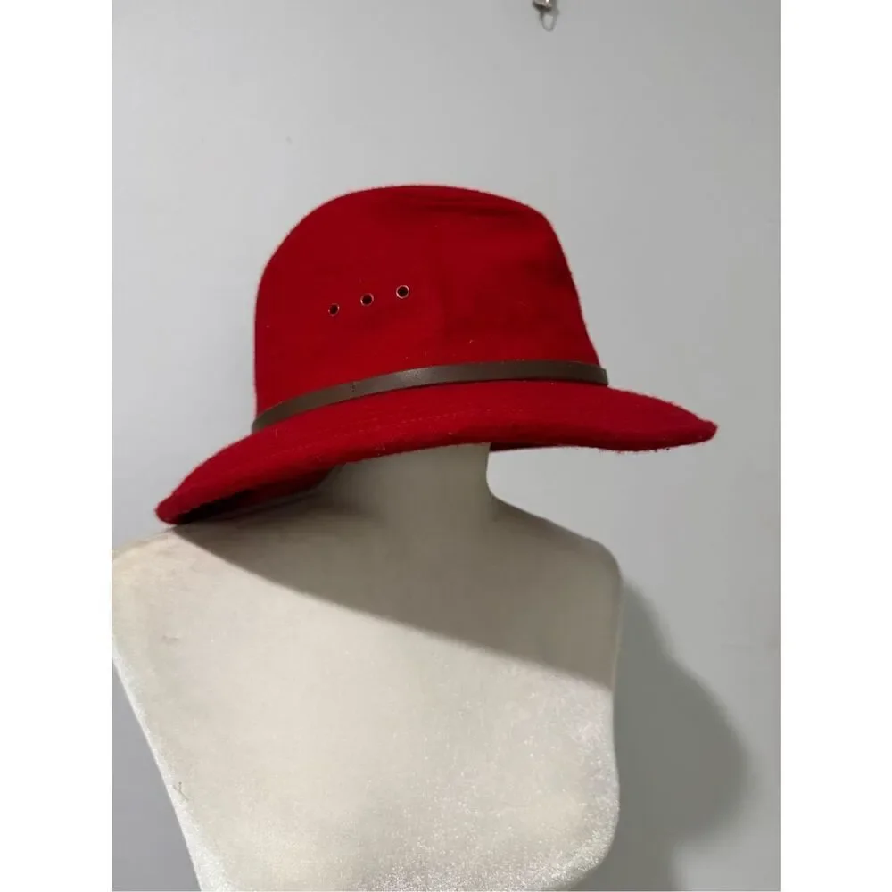 Eddie Bauer vintage red wool blend hat men’s XL